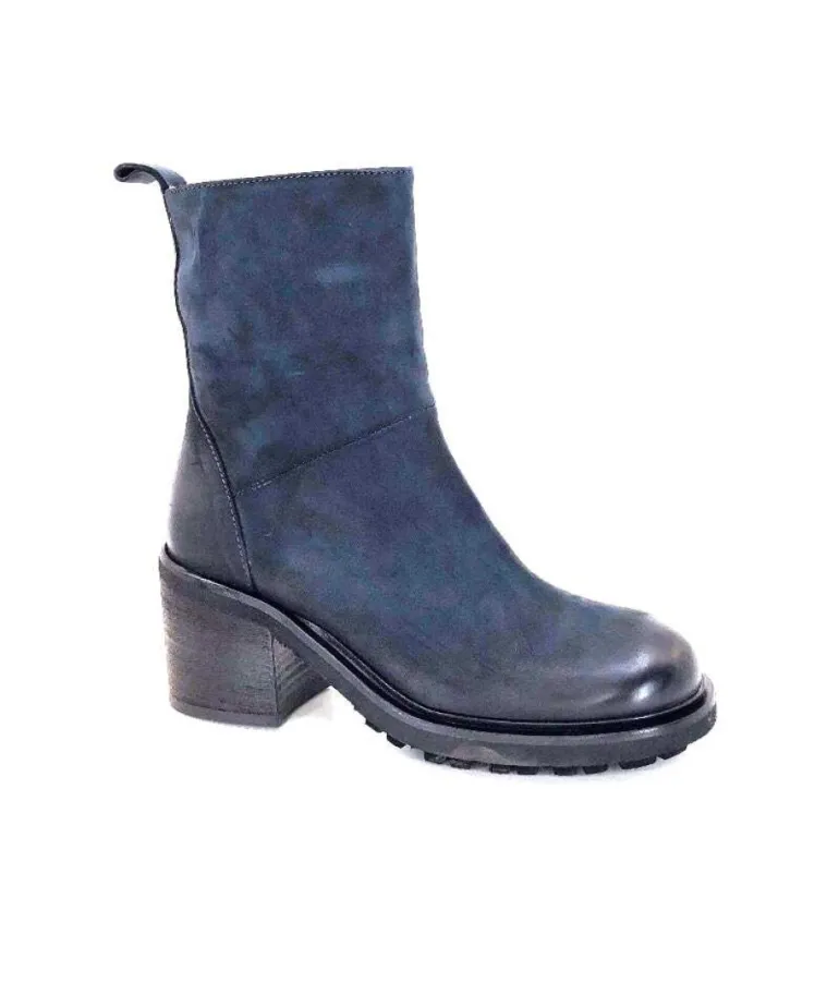 Ivoire 7753 Cuir Daim Bleu Marine