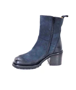 Ivoire 7753 Cuir Daim Bleu Marine