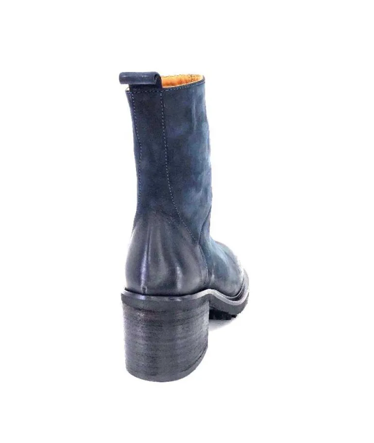 Ivoire 7753 Cuir Daim Bleu Marine