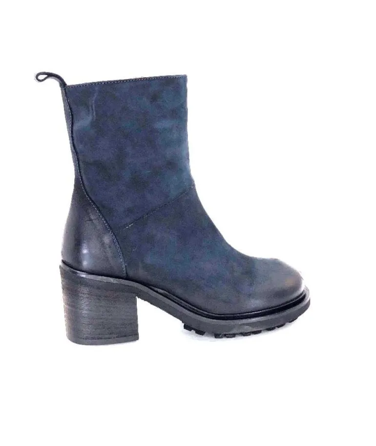 Ivoire 7753 Cuir Daim Bleu Marine