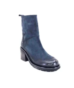 Ivoire 7753 Cuir Daim Bleu Marine