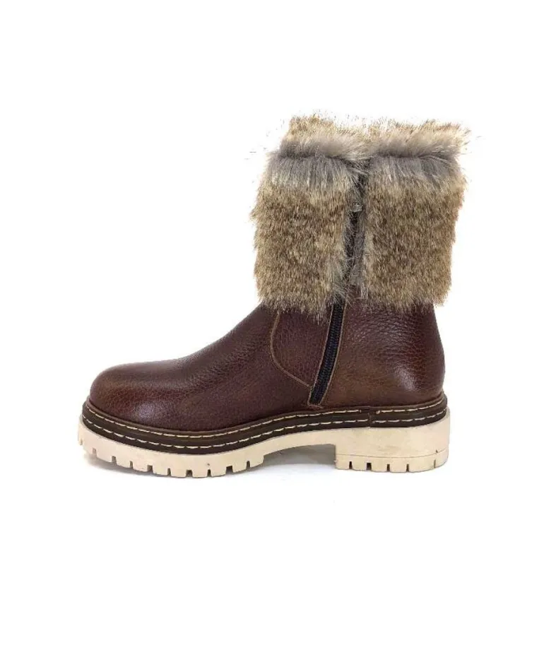 Ivoire 108523 Cuir Graine Marron