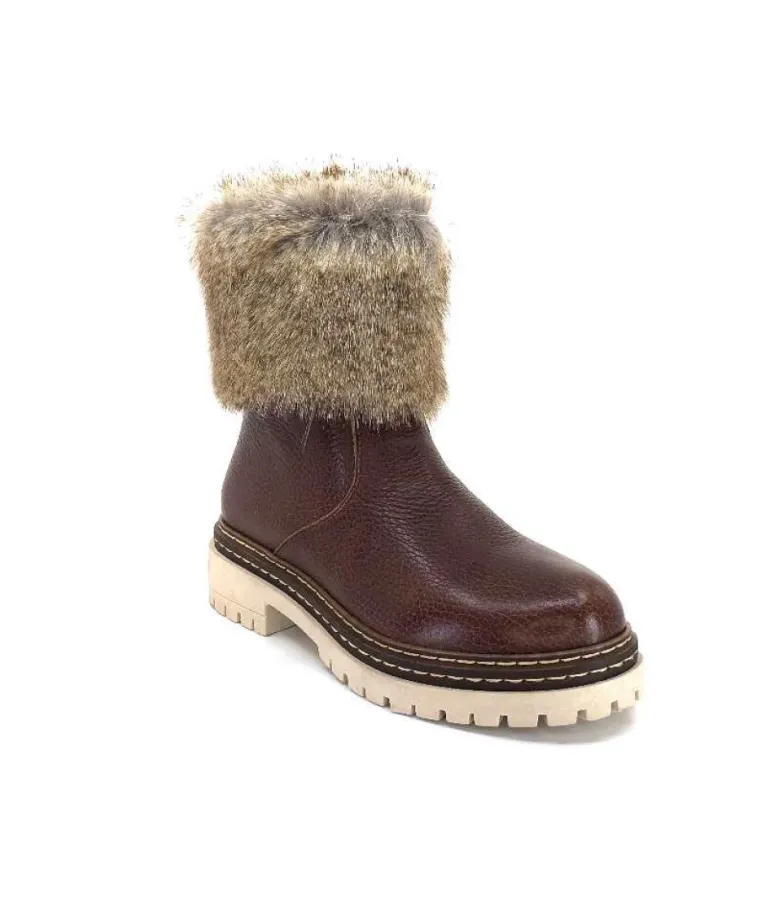 Ivoire 108523 Cuir Graine Marron