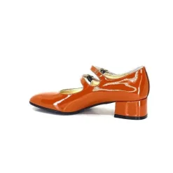 Ivoire 914 Cuir Vernis Marrone Orange