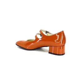 Ivoire 914 Cuir Vernis Marrone Orange