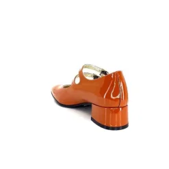 Ivoire 914 Cuir Vernis Marrone Orange
