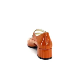 Ivoire 914 Cuir Vernis Marrone Orange