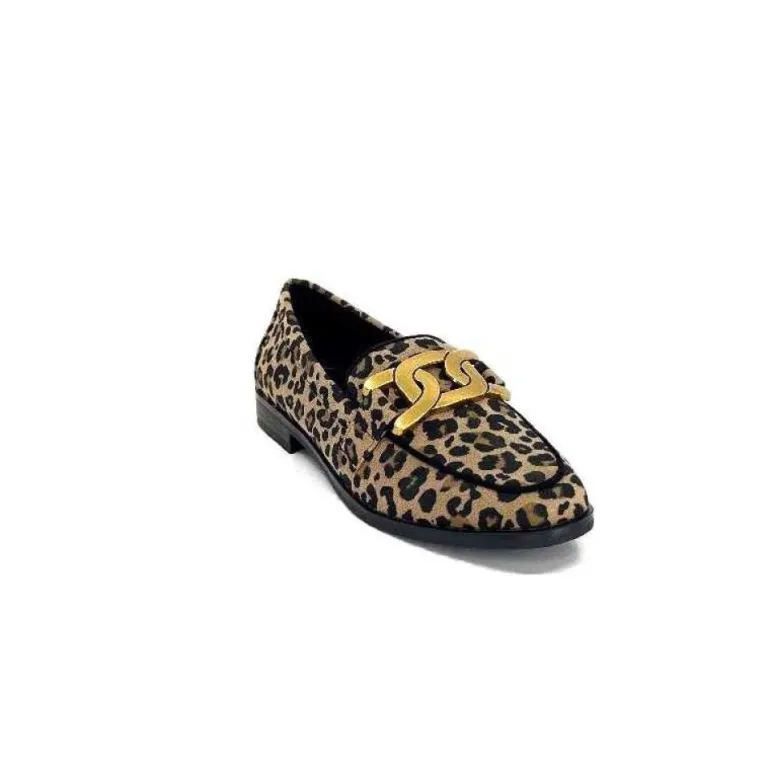 Ivoire 2200127-1225 Daim Taupe Imprime Leo