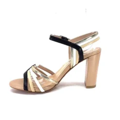 Ivoire 002 F85 Gro Cuir Nude Noir