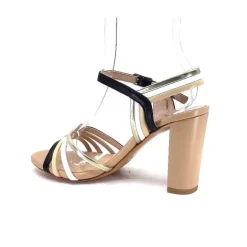 Ivoire 002 F85 Gro Cuir Nude Noir