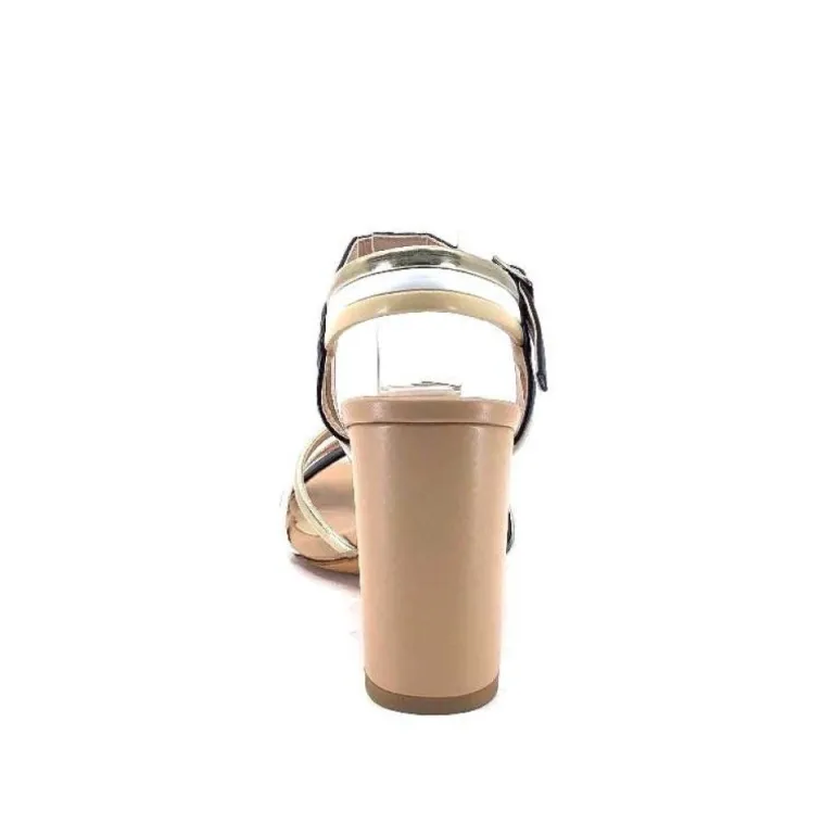 Ivoire 002 F85 Gro Cuir Nude Noir