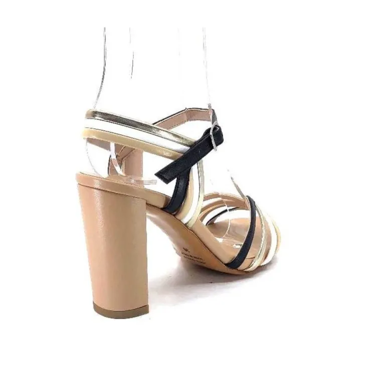 Ivoire 002 F85 Gro Cuir Nude Noir