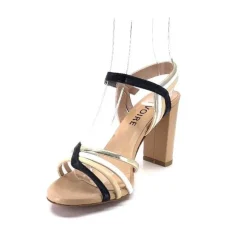 Ivoire 002 F85 Gro Cuir Nude Noir
