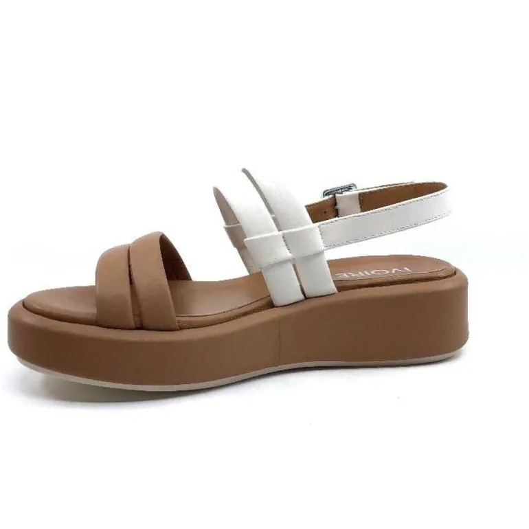 Ivoire 2056 Yara Cuir Marron & Blanc