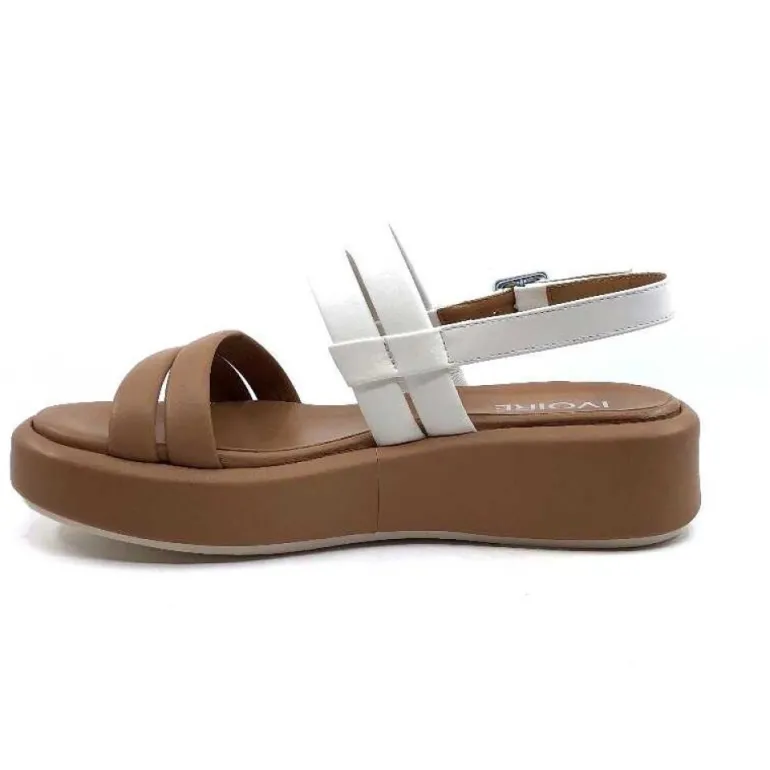 Ivoire 2056 Yara Cuir Marron & Blanc