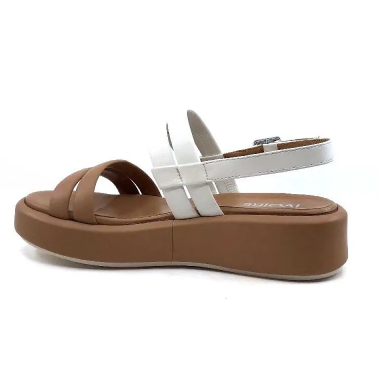 Ivoire 2056 Yara Cuir Marron & Blanc