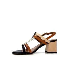 Ivoire B621 F Romagna Cuir Noir Cognac Nude
