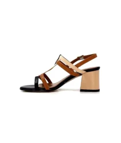 Ivoire B621 F Romagna Cuir Noir Cognac Nude