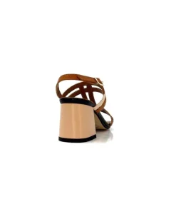 Ivoire B621 F Romagna Cuir Noir Cognac Nude