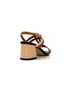 Ivoire B621 F Romagna Cuir Noir Cognac Nude