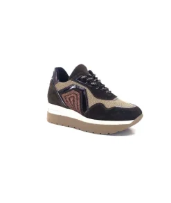 Ivoire 9B4425 Textile Et Daim Marron