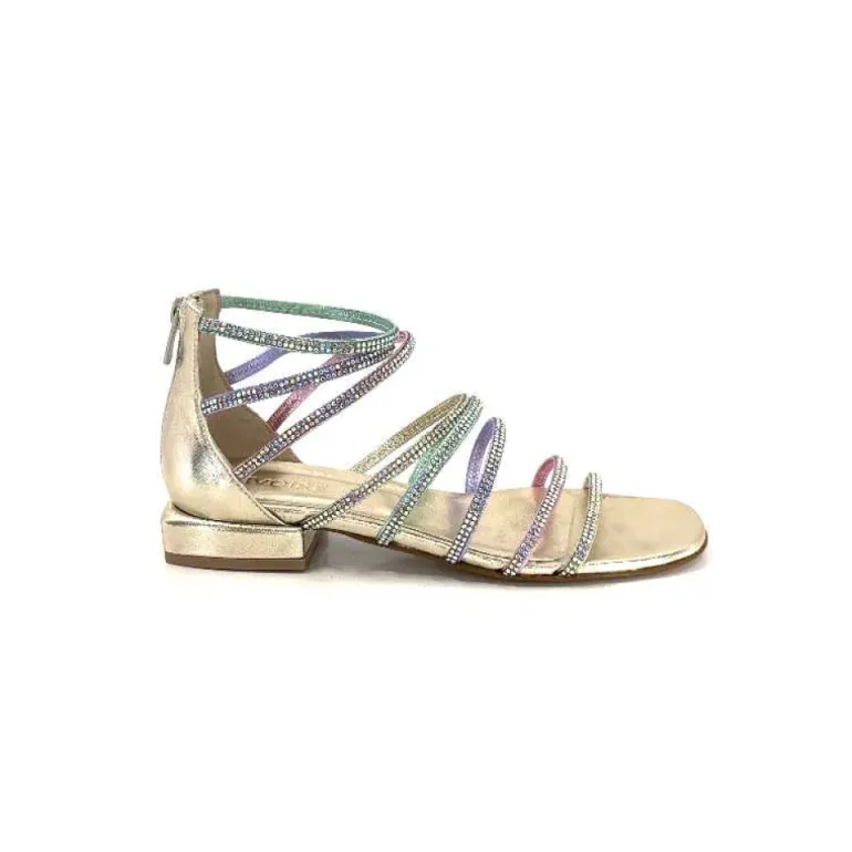 Ivoire E35.008 Cuir Or Strass Multi