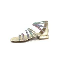 Ivoire E35.008 Cuir Or Strass Multi