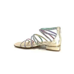 Ivoire E35.008 Cuir Or Strass Multi