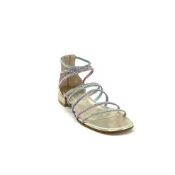 Ivoire E35.008 Cuir Or Strass Multi