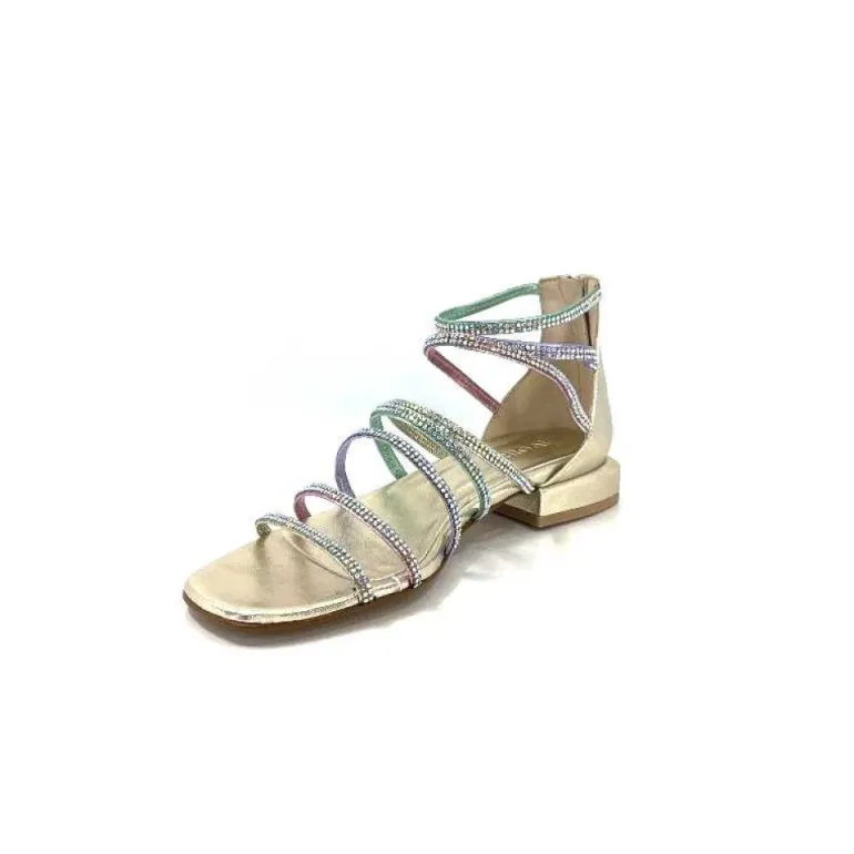 Ivoire E35.008 Cuir Or Strass Multi