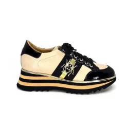 Ivoire H985M Cuir Vernis Noir Beige