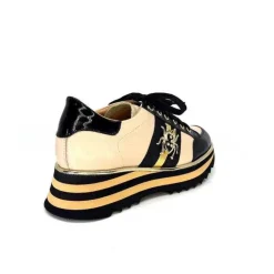 Ivoire H985M Cuir Vernis Noir Beige