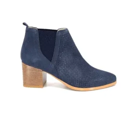 Ivoire S674 Cuir Daim Bleu Marine