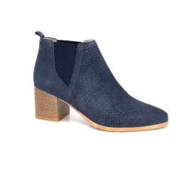Ivoire S674 Cuir Daim Bleu Marine