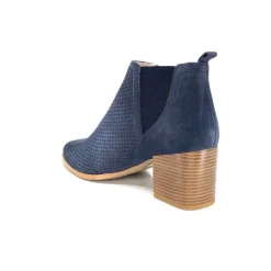 Ivoire S674 Cuir Daim Bleu Marine