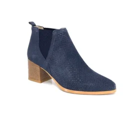 Ivoire S674 Cuir Daim Bleu Marine
