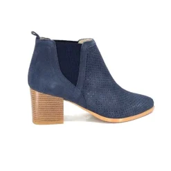 Ivoire S674 Cuir Daim Bleu Marine