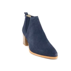 Ivoire S674 Cuir Daim Bleu Marine