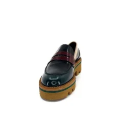 J.Hay 1128 Cuir Glacee Vert Noir Bordeaux