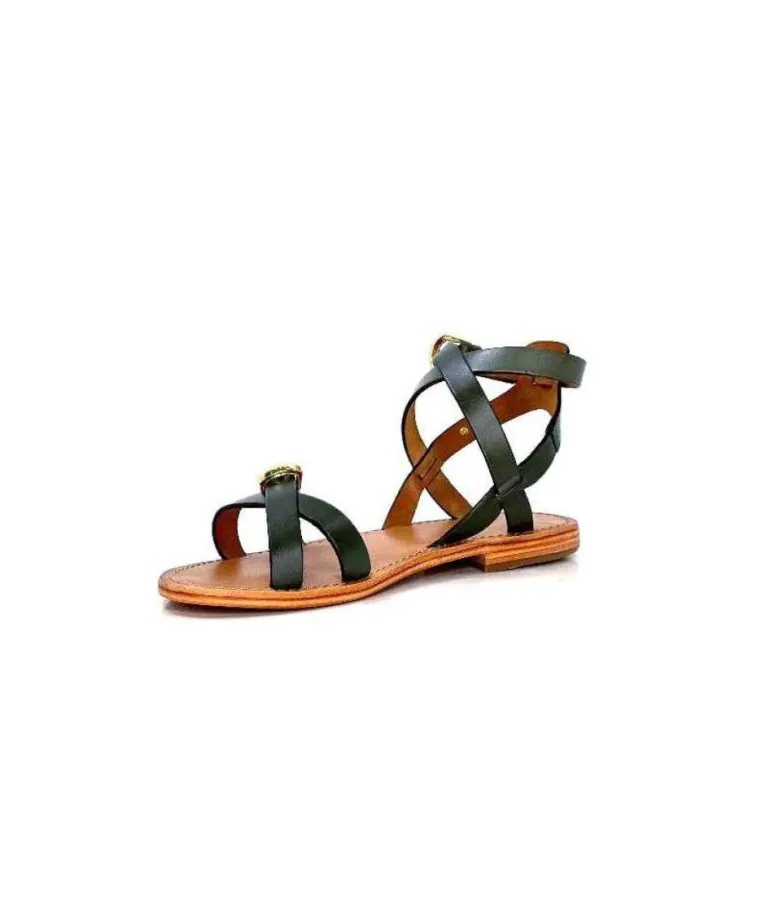 Les Tropeziennes Hepana Cuir Vert Tilleul