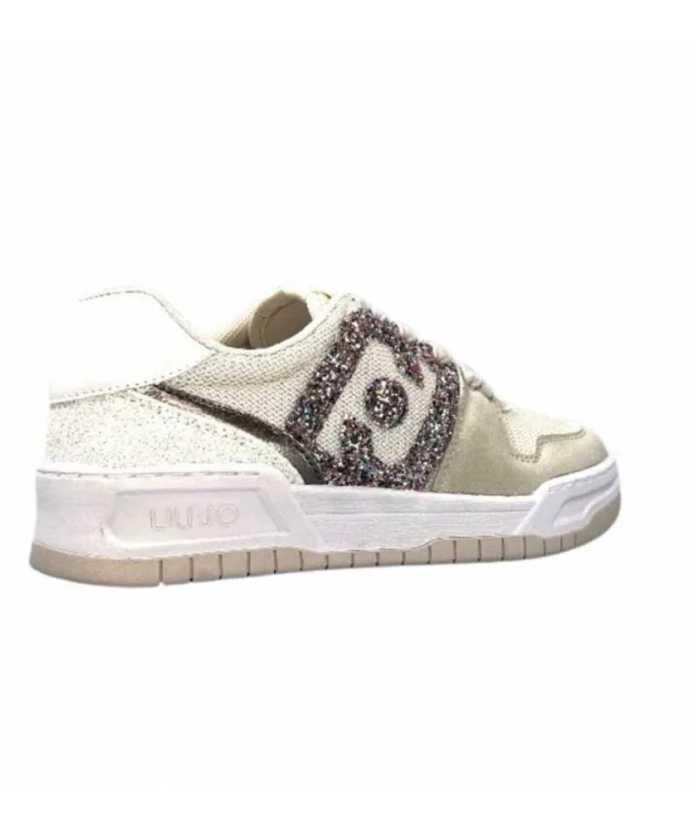 Liu.Jo Ba3093Tx306 Suede Textile Blanc Glitter