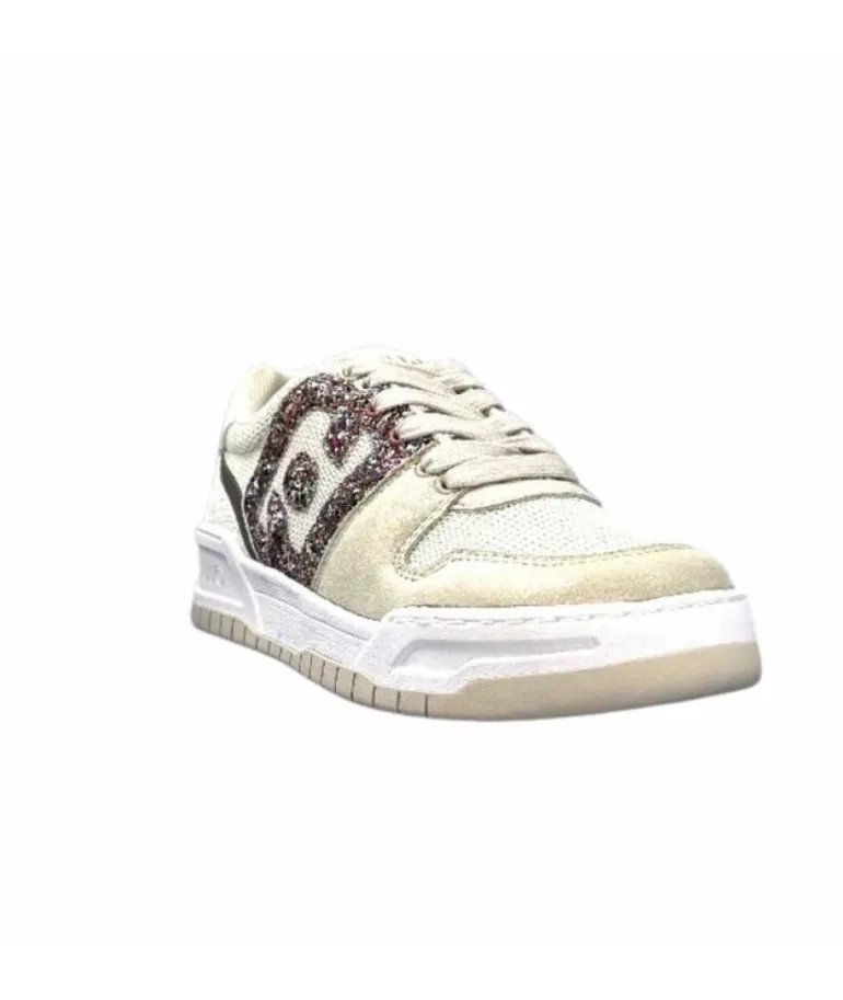 Liu.Jo Ba3093Tx306 Suede Textile Blanc Glitter