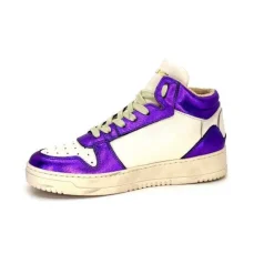 Meline 22Db Cuir Creme Et Violet