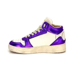 Meline 22Db Cuir Creme Et Violet