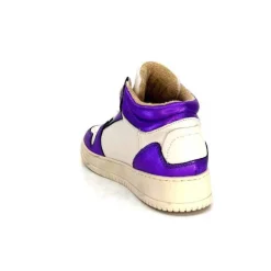 Meline 22Db Cuir Creme Et Violet
