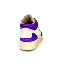 Meline 22Db Cuir Creme Et Violet