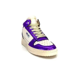 Meline 22Db Cuir Creme Et Violet