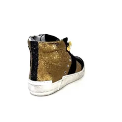 Meline Nkc 1151 Cuir Dore Et Daim Noir