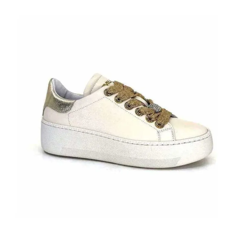 Meline Pf222 Cuir Creme Et Dore