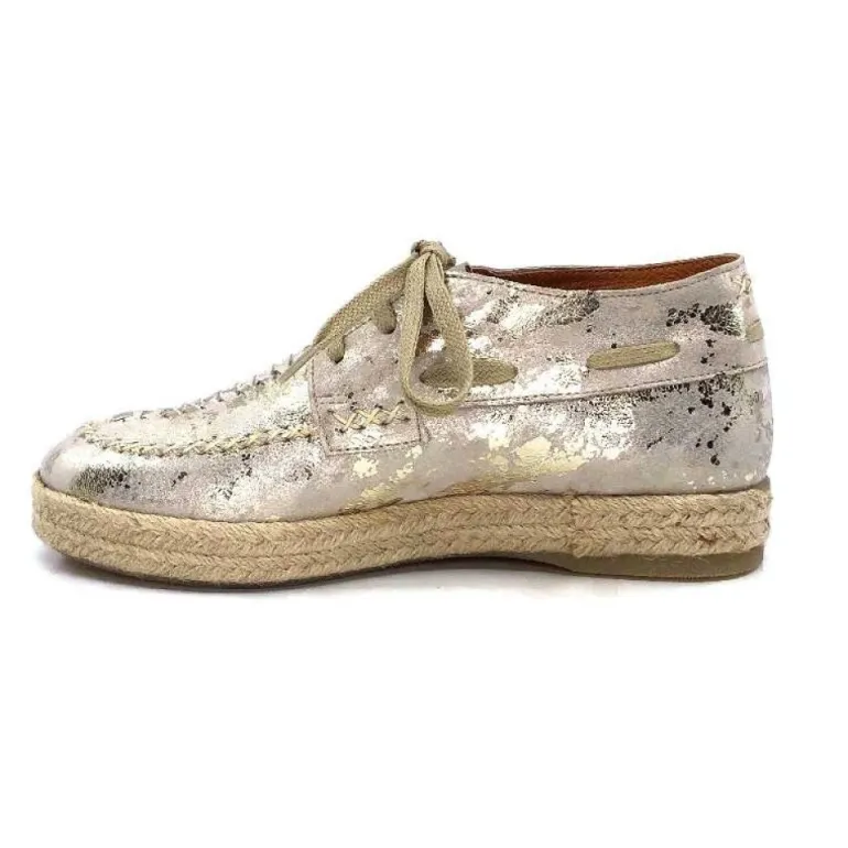 Minka Arnaud Cuir Nude Metal Or